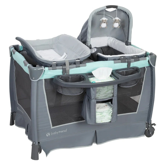 Retreat Portable Nursery Center W/ Bassinet & Changing Table, Mint